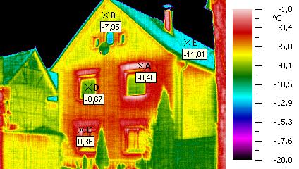 Thermography of a traditionnal german house Bauthermografie & Luftdichtheitsprüfung