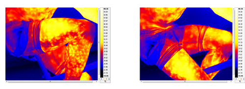 Thermographie infrarouge expérimentale sur les efficacités de différents type de pédalier de vélo