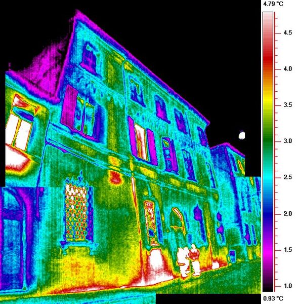 Thermography of the Forli's palace, Italy