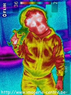 Thermography of a boy, people at kin's age