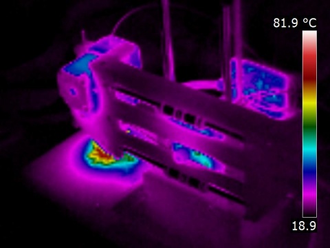 Global infrared thermographic view of a 3D ptinter: Printrbot simple