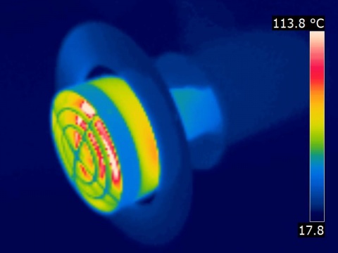 Thermography of a spot with an economy Hg lamp
