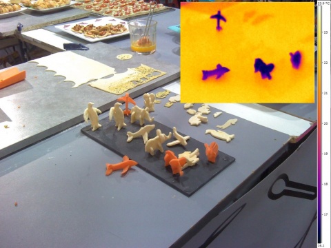 Visualisation thermographique de figurine comestible en pâte ou en carotte