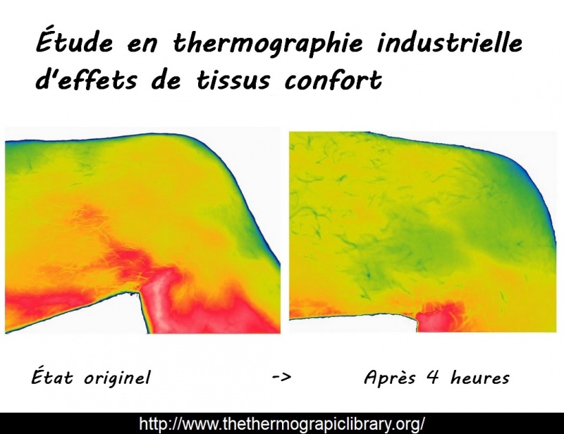 "tests d'un tissu confort vus en thermographie