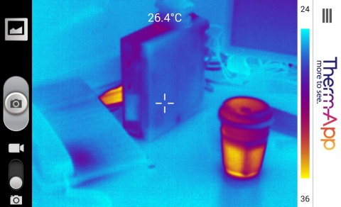 Échantillon d'image d'une caméra thermique USB Therm-app