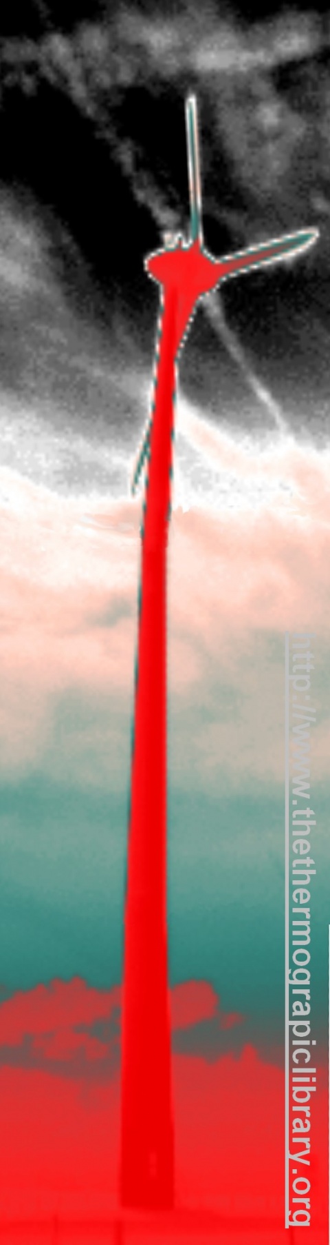 Imagerie thermique d'éolienne en thermographie infrarouge