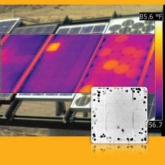 Vision en fusion thermographique de panneaux solaires