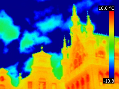 Thermographie midgreen de la Grand-Place de Bruxelles